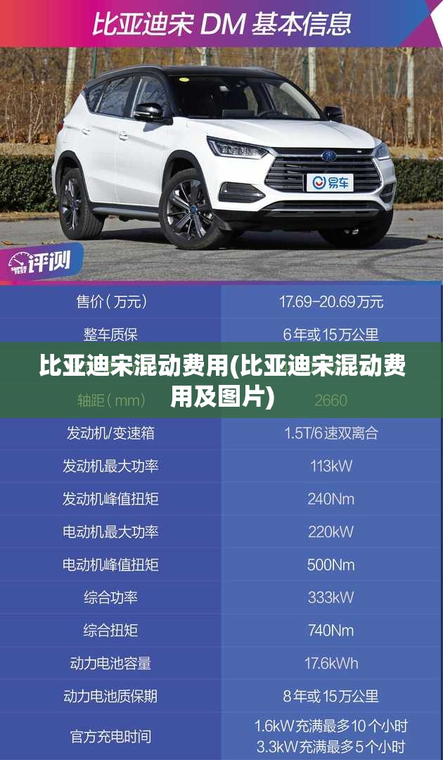 比亚迪宋混动费用(比亚迪宋混动费用及图片)