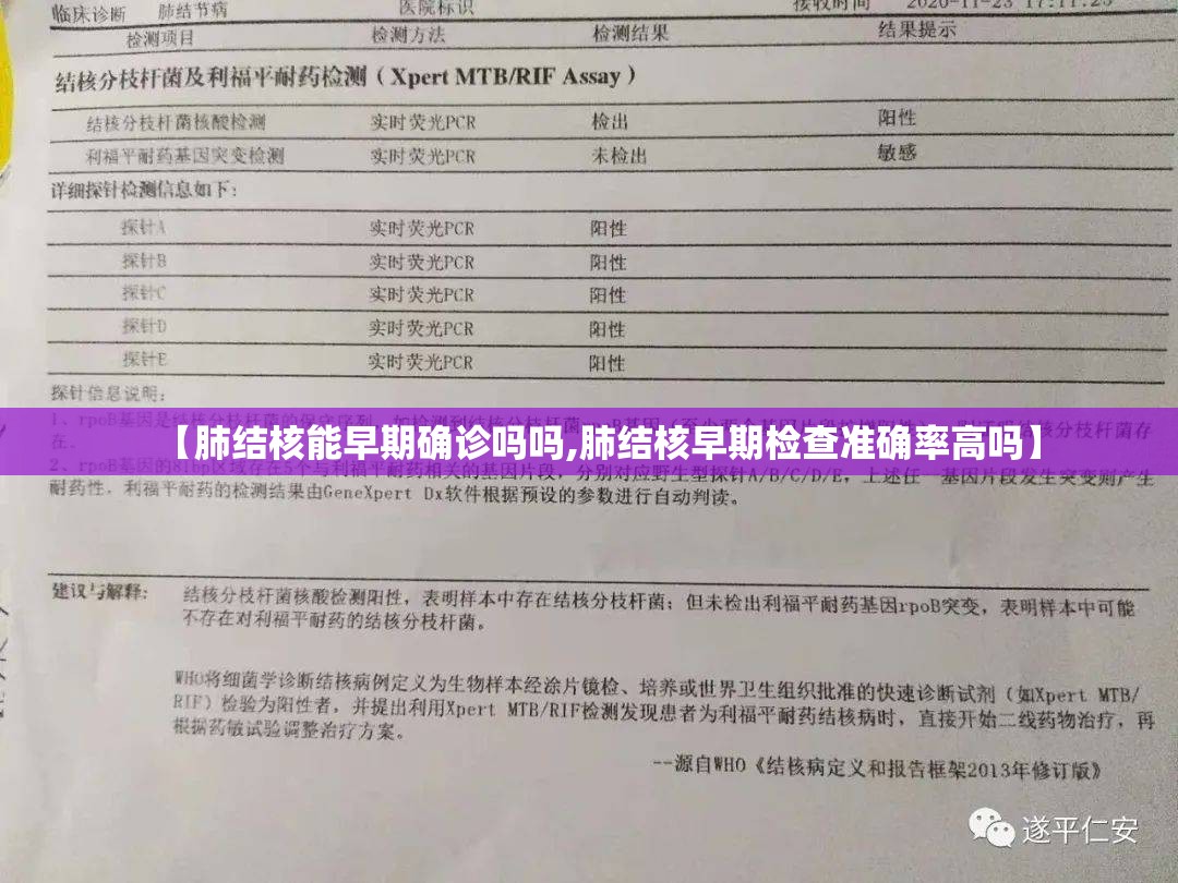 【肺结核能早期确诊吗吗,肺结核早期检查准确率高吗】