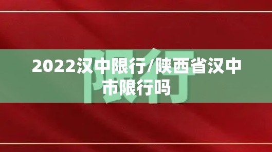 2022汉中限行/陕西省汉中市限行吗