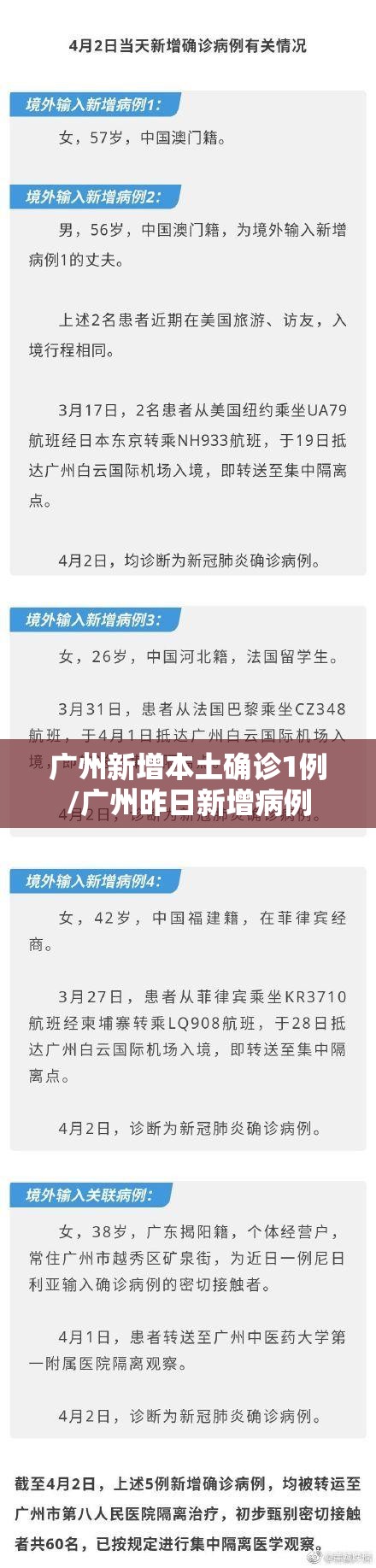 广州新增本土确诊1例/广州昨日新增病例 广州新增本土确诊1例/广州昨日新增病例
