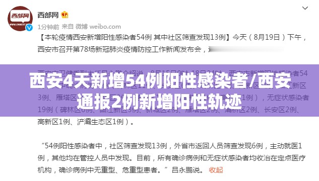 西安4天新增54例阳性感染者/西安通报2例新增阳性轨迹 西安4天新增54例阳性感染者/西安通报2例新增阳性轨迹