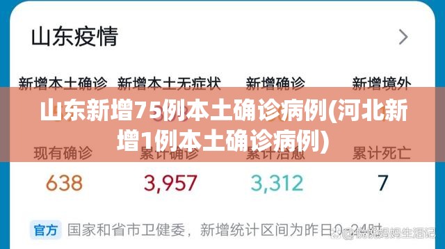 山东新增75例本土确诊病例(河北新增1例本土确诊病例)