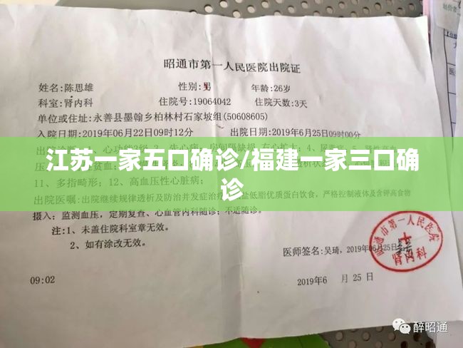 江苏一家五口确诊/福建一家三口确诊