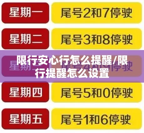 限行安心行怎么提醒/限行提醒怎么设置