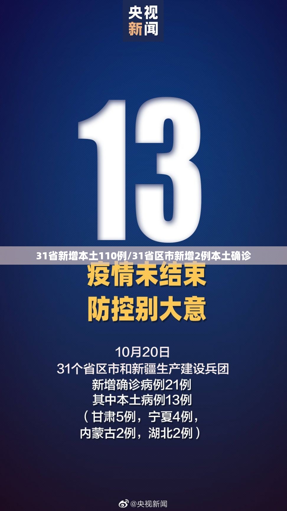 31省新增本土110例/31省区市新增2例本土确诊