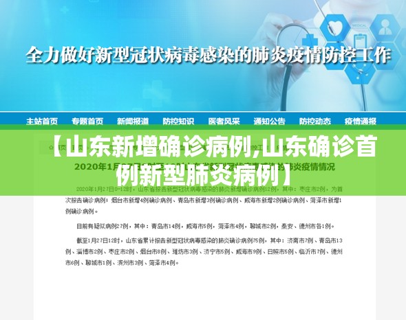 【山东新增确诊病例,山东确诊首例新型肺炎病例】