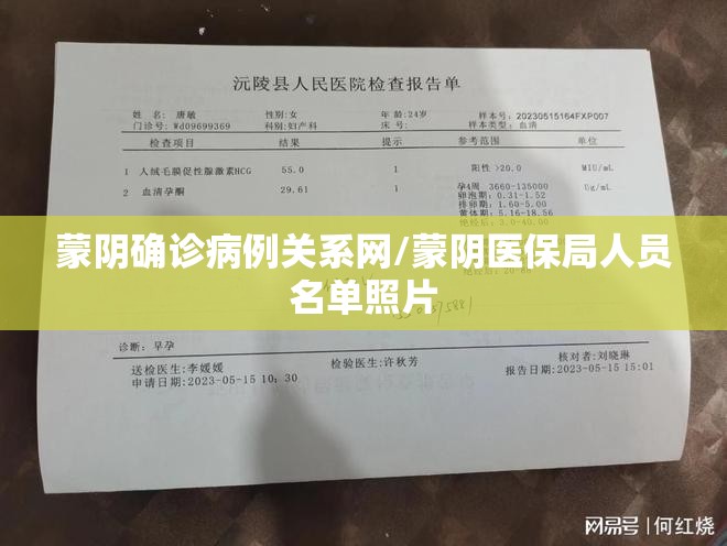 蒙阴确诊病例关系网/蒙阴医保局人员名单照片