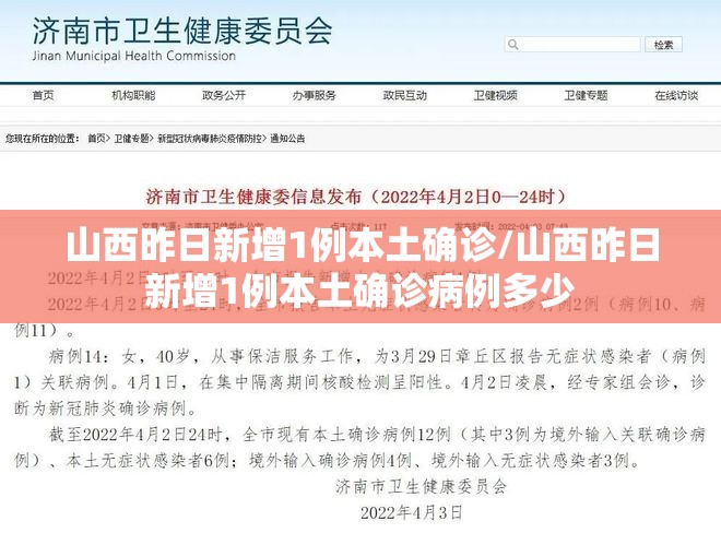 山西昨日新增1例本土确诊/山西昨日新增1例本土确诊病例多少 山西昨日新增1例本土确诊/山西昨日新增1例本土确诊病例多少