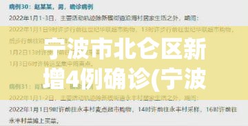宁波市北仑区新增4例确诊(宁波市北仑区今天有雨吗)