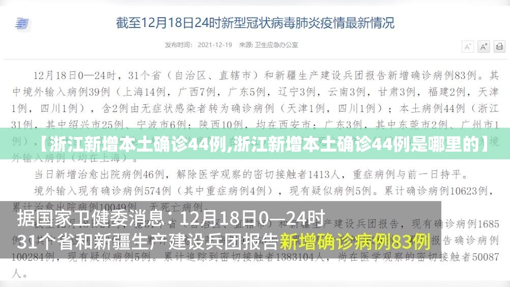 【浙江新增本土确诊44例,浙江新增本土确诊44例是哪里的】
