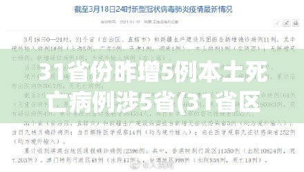 31省份昨增5例本土死亡病例涉5省(31省区市新增6例本土确诊) 31省份昨增5例本土死亡病例涉5省(31省区市新增6例本土确诊)