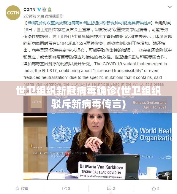 世卫组织新冠病毒确诊(世卫组织驳斥新病毒传言)