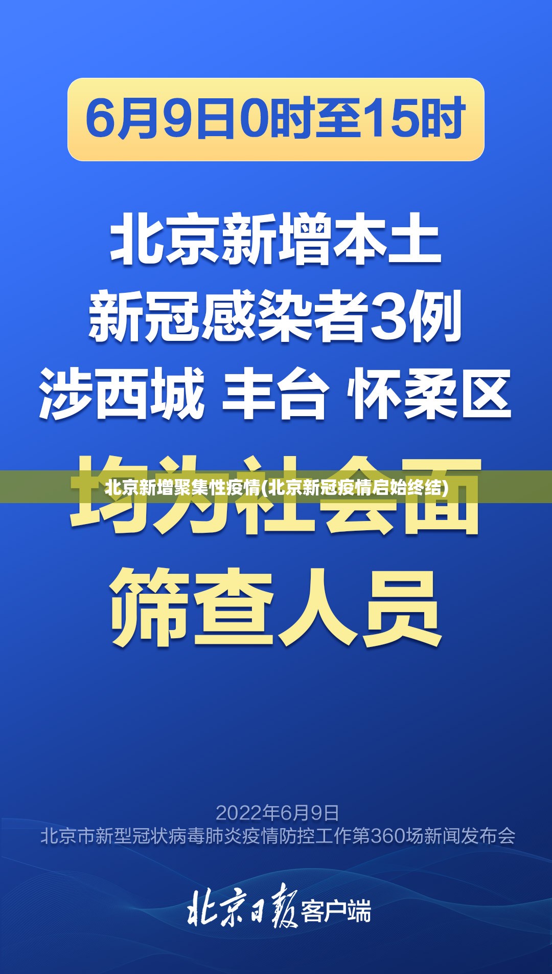 北京新增聚集性疫情(北京新冠疫情启始终结)