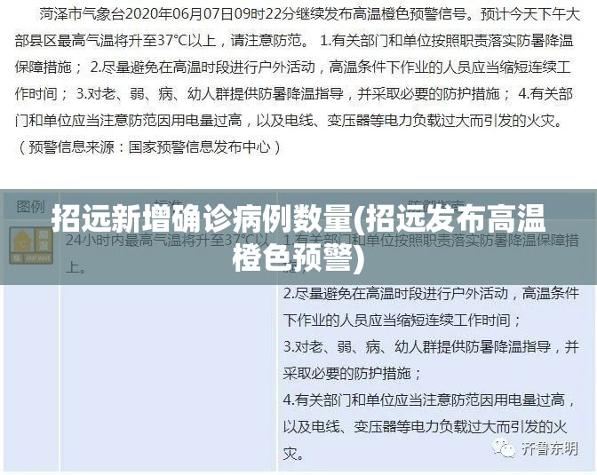 招远新增确诊病例数量(招远发布高温橙色预警) 招远新增确诊病例数量(招远发布高温橙色预警)