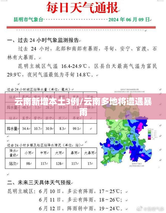 云南新增本土3例/云南多地将遭遇暴雨
