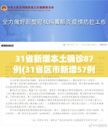 31省新增本土确诊87例(31省区市新增57例本土确诊) 31省新增本土确诊87例(31省区市新增57例本土确诊)