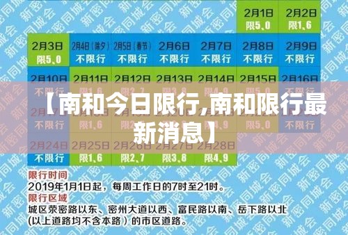 【南和今日限行,南和限行最新消息】