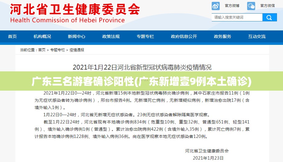 广东三名游客确诊阳性(广东新增壹9例本土确诊) 广东三名游客确诊阳性(广东新增壹9例本土确诊)