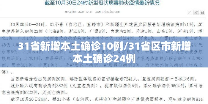 31省新增本土确诊10例/31省区市新增本土确诊24例