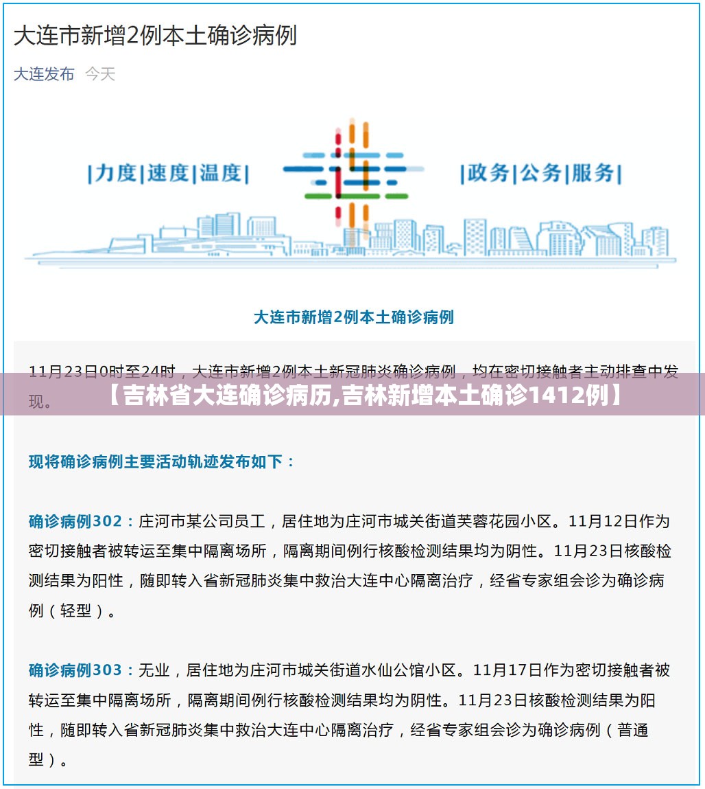 【吉林省大连确诊病历,吉林新增本土确诊1412例】