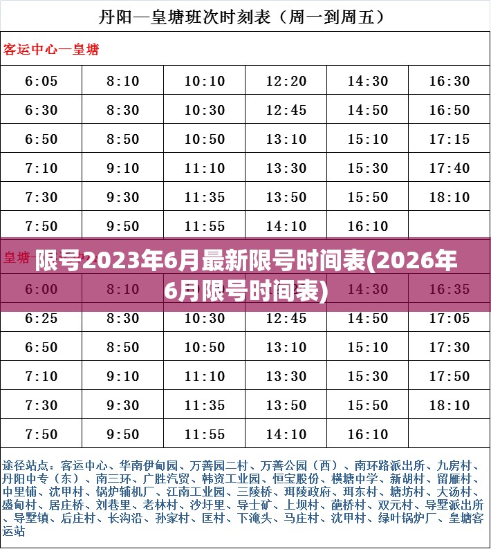 限号2023年6月最新限号时间表(2026年6月限号时间表) 限号2023年6月最新限号时间表(2026年6月限号时间表)