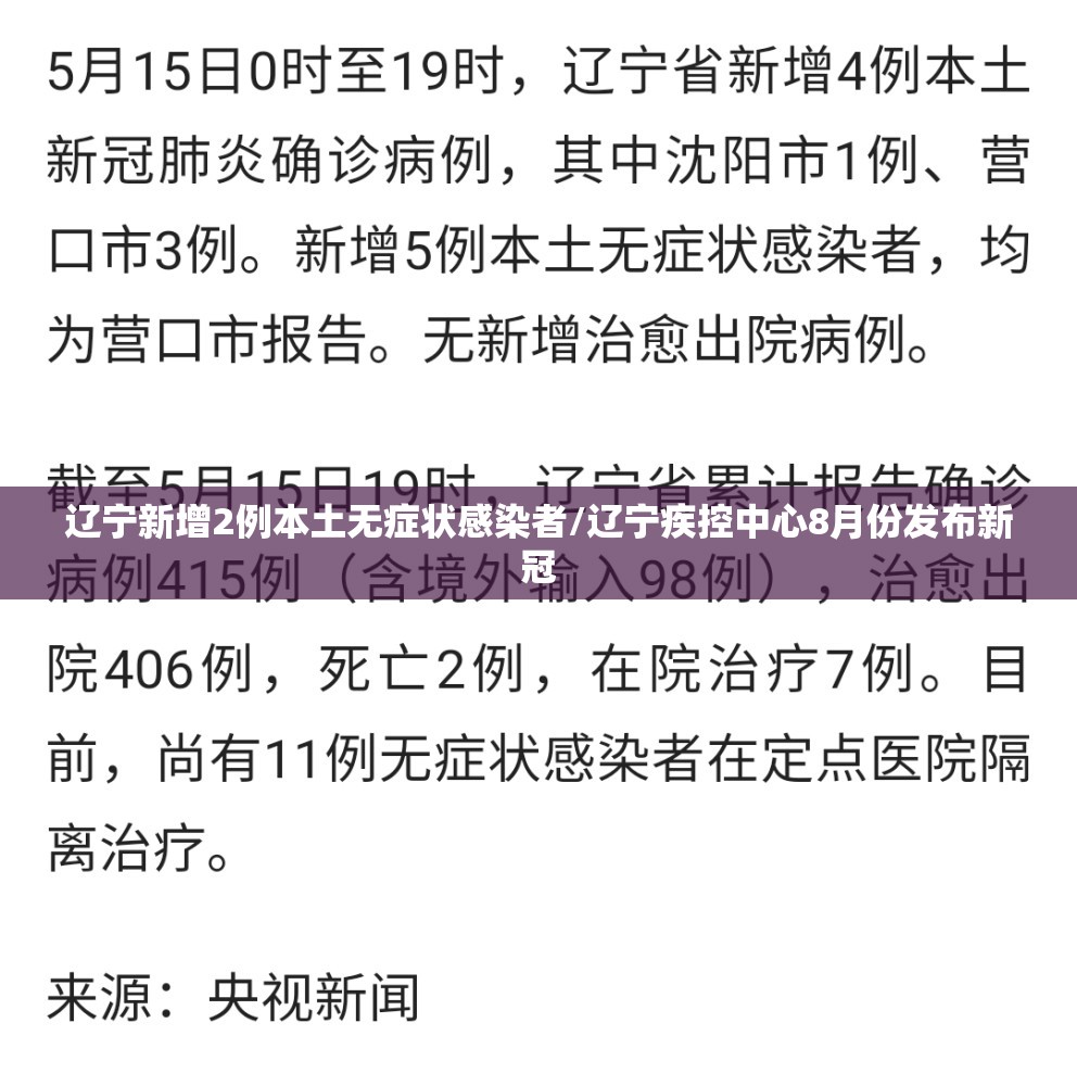 辽宁新增2例本土无症状感染者/辽宁疾控中心8月份发布新冠 辽宁新增2例本土无症状感染者/辽宁疾控中心8月份发布新冠