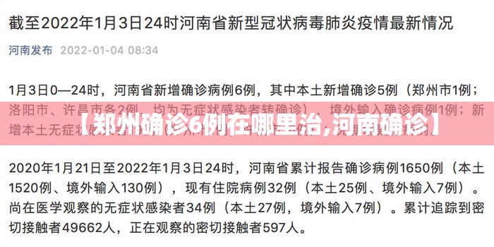 【郑州确诊6例在哪里治,河南确诊】 【郑州确诊6例在哪里治,河南确诊】