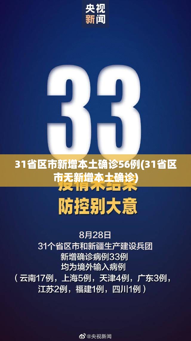 31省区市新增本土确诊56例(31省区市无新增本土确诊) 31省区市新增本土确诊56例(31省区市无新增本土确诊)