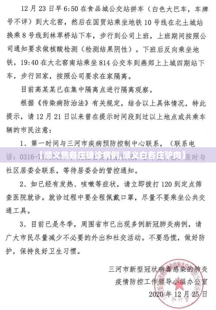 【顺义焦各庄确诊病例,顺义白各庄驴肉】 【顺义焦各庄确诊病例,顺义白各庄驴肉】