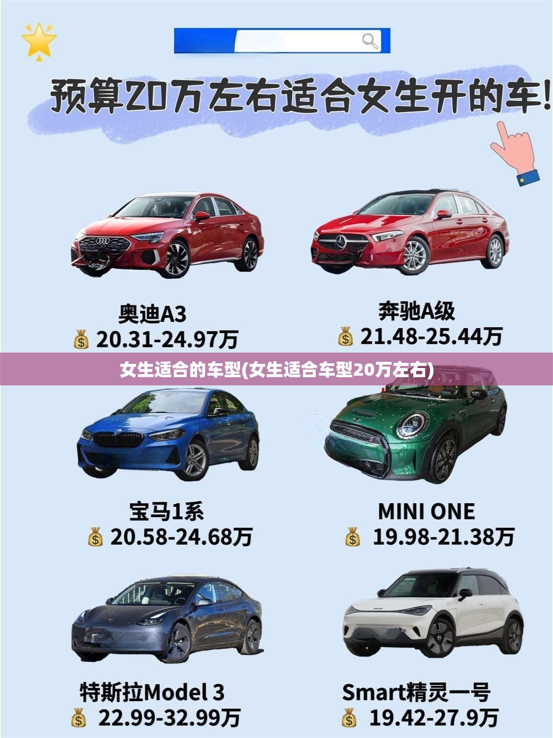 女生适合的车型(女生适合车型20万左右) 女生适合的车型(女生适合车型20万左右)