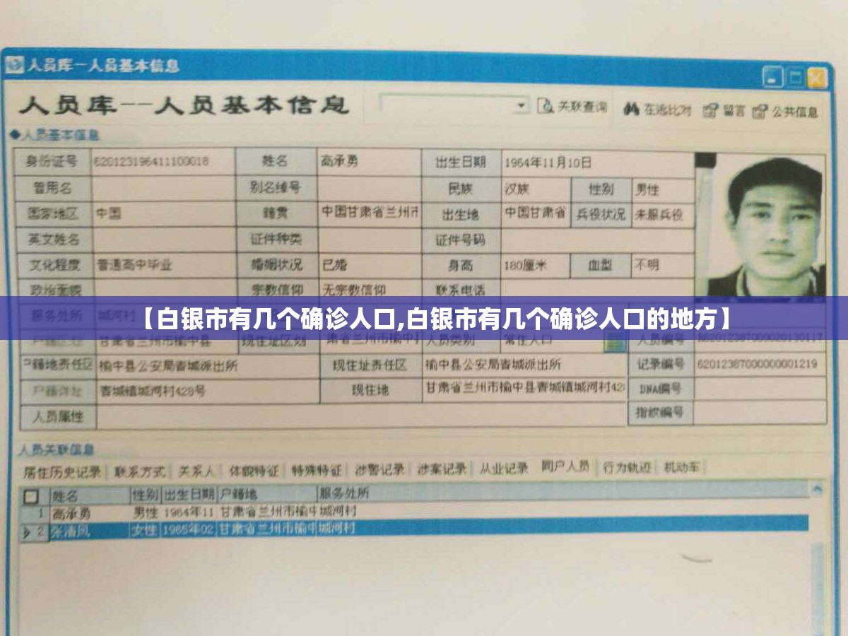 【白银市有几个确诊人口,白银市有几个确诊人口的地方】