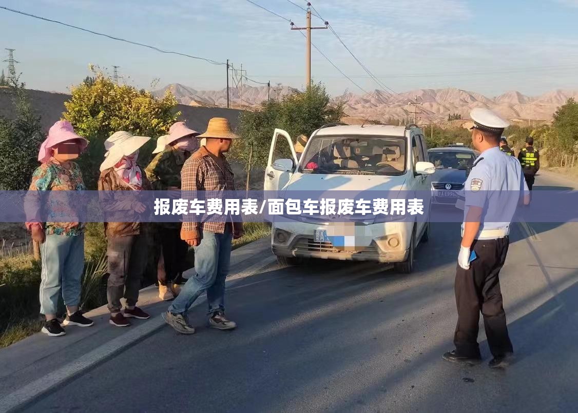 报废车费用表/面包车报废车费用表