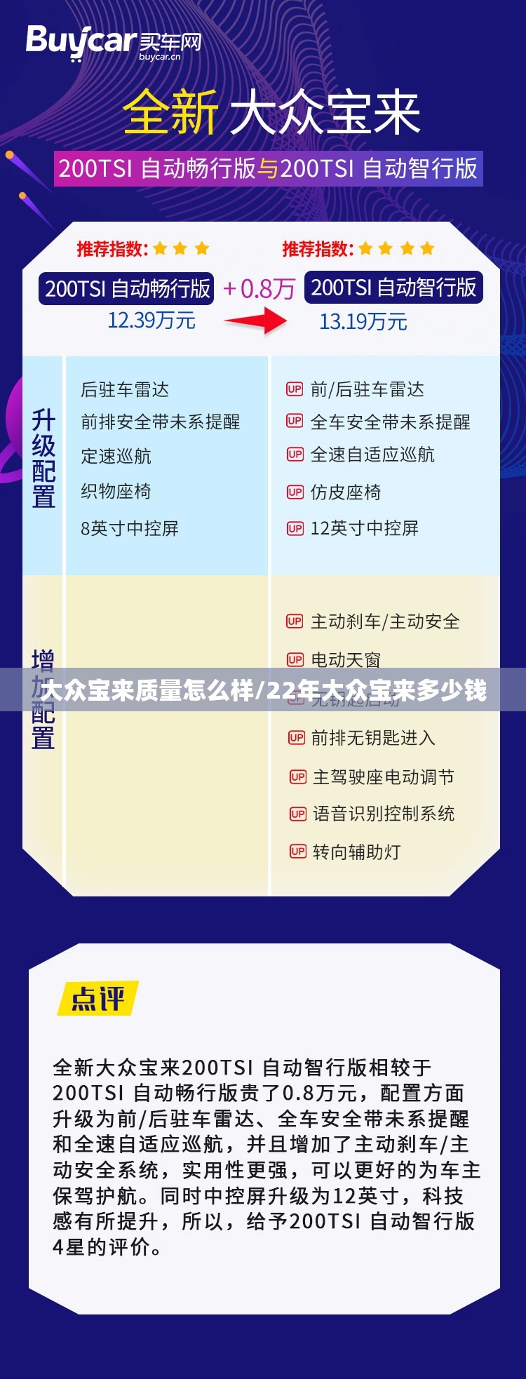 大众宝来质量怎么样/22年大众宝来多少钱