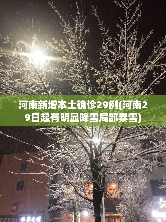 河南新增本土确诊29例(河南29日起有明显降雪局部暴雪) 河南新增本土确诊29例(河南29日起有明显降雪局部暴雪)