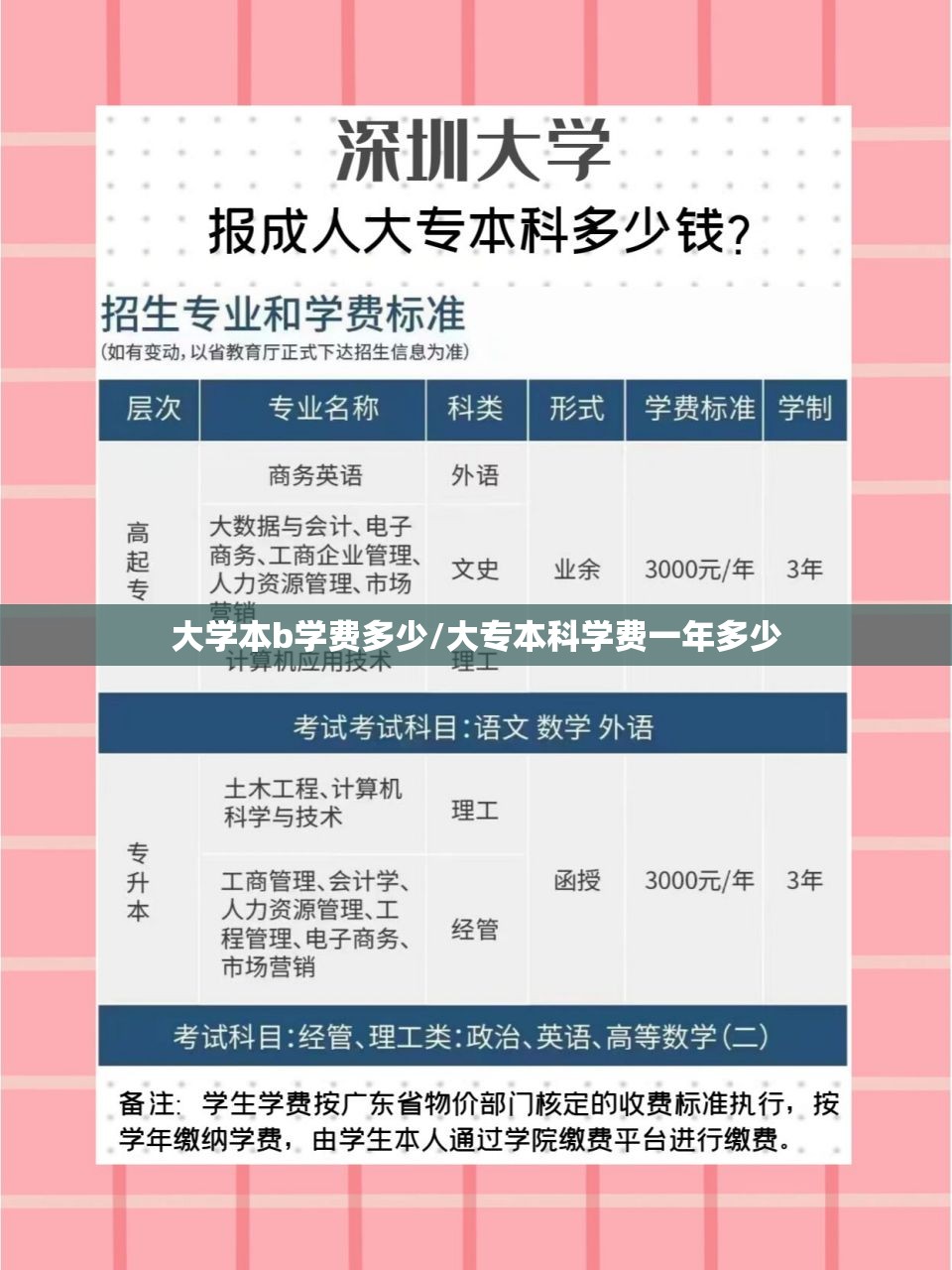 大学本b学费多少/大专本科学费一年多少 大学本b学费多少/大专本科学费一年多少